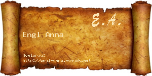 Engl Anna névjegykártya